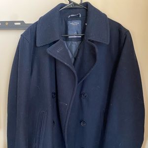 Nautica Men's Tall Wool Peacoat (size Large Tall)